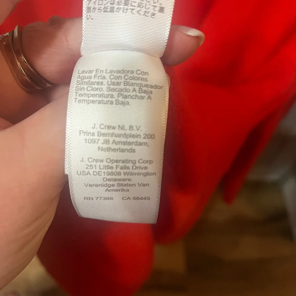 J. Crew Red Crew Neck Sweater